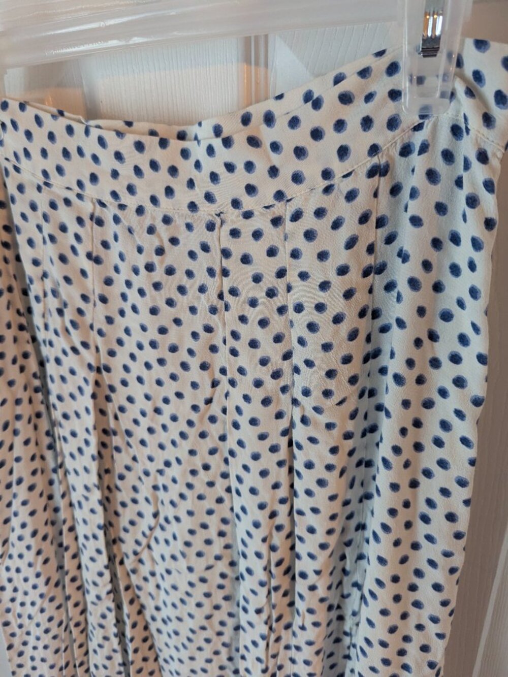 H&M white and blue polka dot skirt - 14 - Picture 4 of 7